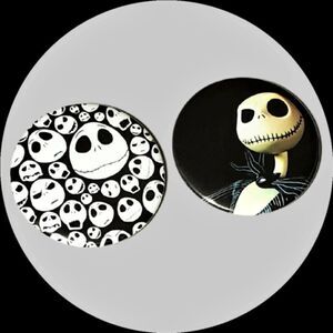The Nightmare Before Christmas Button Pin Set Jack Halloween Décor